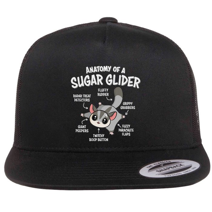 Cute Sugar Glider Lover Flatbill Hat