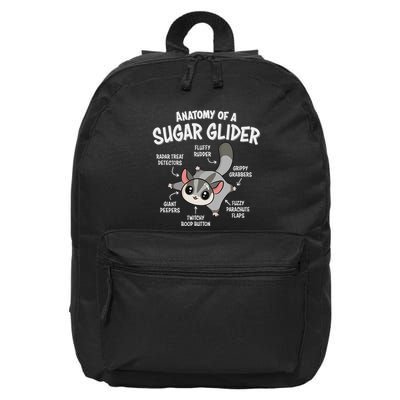Cute Sugar Glider Lover 16 in Basic Backpack