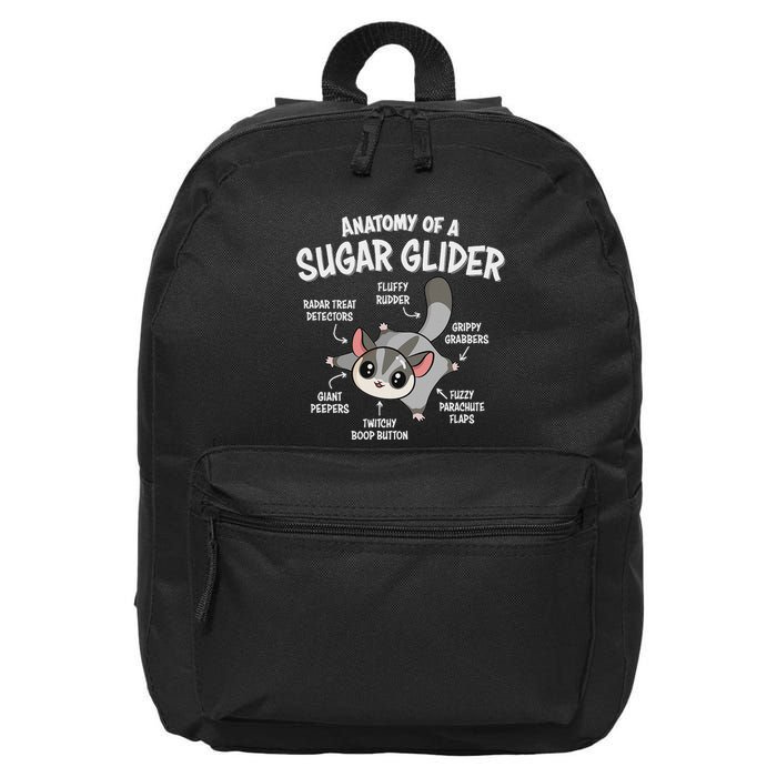 Cute Sugar Glider Lover 16 in Basic Backpack