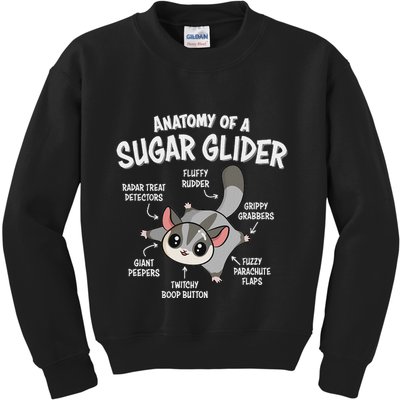 Cute Sugar Glider Lover Kids Sweatshirt