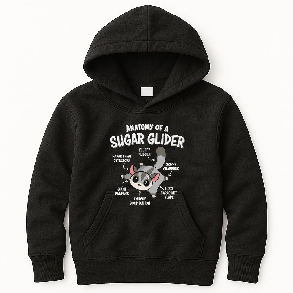 Cute Sugar Glider Lover Kids Hoodie