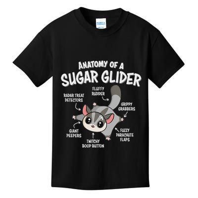 Cute Sugar Glider Lover Kids T-Shirt