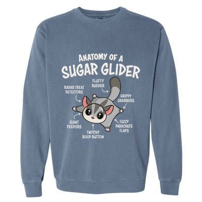 Cute Sugar Glider Lover Garment-Dyed Sweatshirt