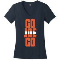 Cleveland Sundays Go Joe Go Women's V-Neck T-Shirt