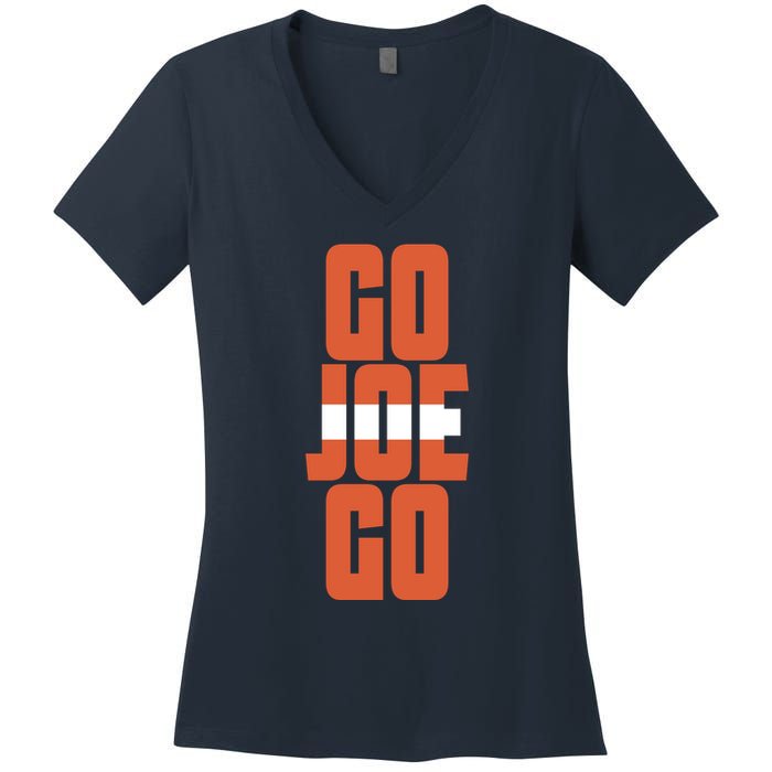 Cleveland Sundays Go Joe Go Women's V-Neck T-Shirt