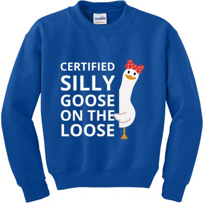 Certified Silly Goose On The Loose Kids Sweatshirt