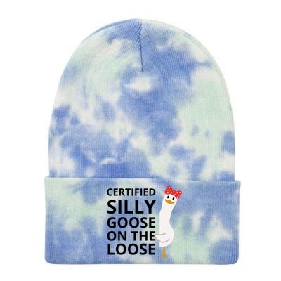 Certified Silly Goose On The Loose Tie Dye 12in Knit Beanie