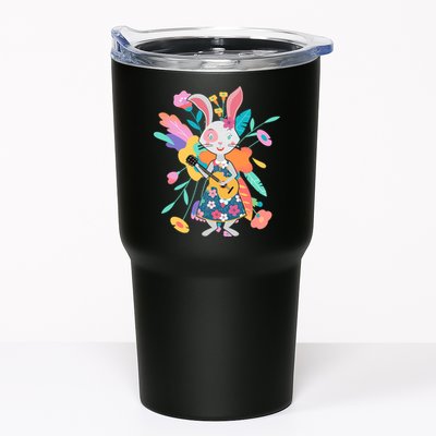 Cute Springtime Guitar Playing Bunny Rabbit Tumbler