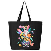 Cute Springtime Guitar Playing Bunny Rabbit 25L Jumbo Tote