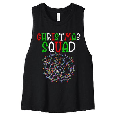 Christmas Squad Graphic - Christmas Crew Women's Racerback Cropped Tank