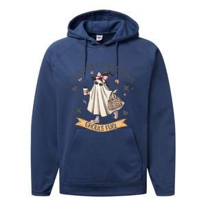 Caffe & Screams Ghouls Fuel Cute Halloween Performance Fleece Hoodie