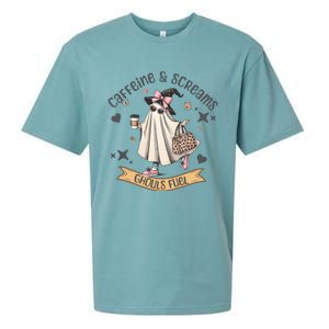 Caffe & Screams Ghouls Fuel Cute Halloween Sueded Cloud Jersey T-Shirt