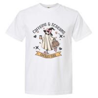 Caffe & Screams Ghouls Fuel Cute Halloween Garment-Dyed Heavyweight T-Shirt