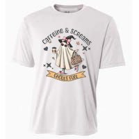 Caffe & Screams Ghouls Fuel Cute Halloween Cooling Performance Crew T-Shirt