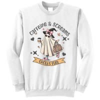 Caffe & Screams Ghouls Fuel Cute Halloween Sweatshirt