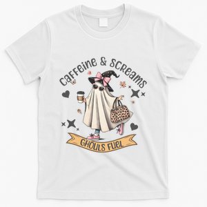 Caffe & Screams Ghouls Fuel Cute Halloween T-Shirt