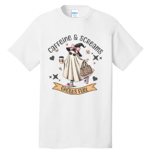 Caffe & Screams Ghouls Fuel Cute Halloween Tall T-Shirt