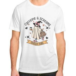 Caffe & Screams Ghouls Fuel Cute Halloween Adult ChromaSoft Performance T-Shirt