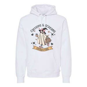 Caffe & Screams Ghouls Fuel Cute Halloween Premium Hoodie