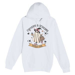 Caffe & Screams Ghouls Fuel Cute Halloween Premium Pullover Hoodie