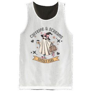 Caffe & Screams Ghouls Fuel Cute Halloween Mesh Reversible Basketball Jersey Tank