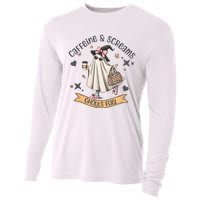 Caffe & Screams Ghouls Fuel Cute Halloween Cooling Performance Long Sleeve Crew