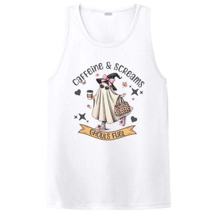 Caffe & Screams Ghouls Fuel Cute Halloween PosiCharge Competitor Tank