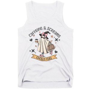 Caffe & Screams Ghouls Fuel Cute Halloween Tank Top