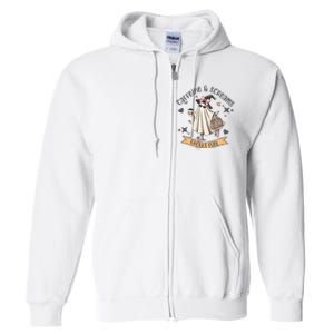 Caffe & Screams Ghouls Fuel Cute Halloween Full Zip Hoodie