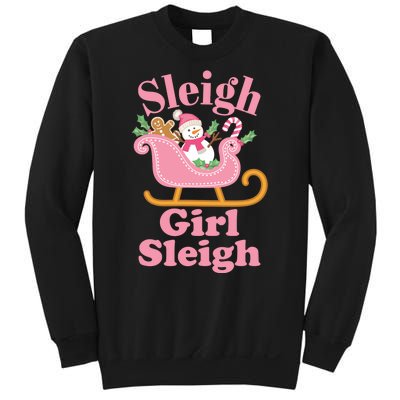 Christmas Sleigh Girl Sleigh Matching Family Xmas Sweatshirt