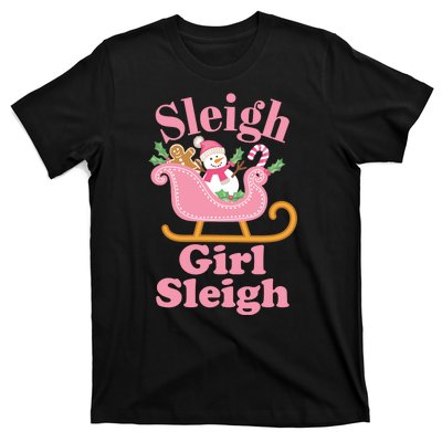 Christmas Sleigh Girl Sleigh Matching Family Xmas T-Shirt