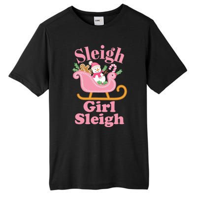 Christmas Sleigh Girl Sleigh Matching Family Xmas Tall Fusion ChromaSoft Performance T-Shirt