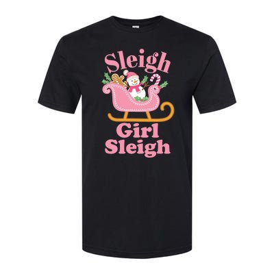 Christmas Sleigh Girl Sleigh Matching Family Xmas Softstyle CVC T-Shirt