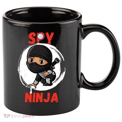 Cool Spy Gaming Ninjas Gamer Boy Girl Kids Spy Ninja Gift 11oz C Handle Ceramic Mug