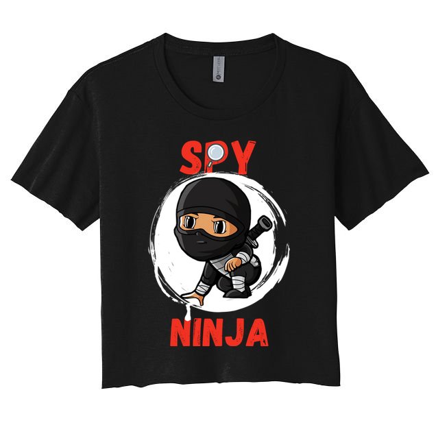 Cool Spy Gaming Ninjas Gamer Boy Girl Kids Spy Ninja Gift Women's Crop Top Tee
