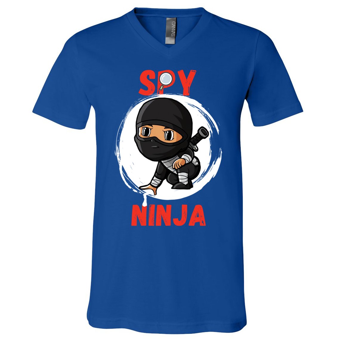 Cool Spy Gaming Ninjas Gamer Boy Girl Kids Spy Ninja Gift V-Neck T-Shirt