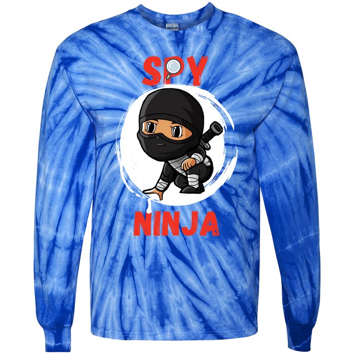 Cool Spy Gaming Ninjas Gamer Boy Girl Kids Spy Ninja Gift Tie-Dye Long Sleeve Shirt