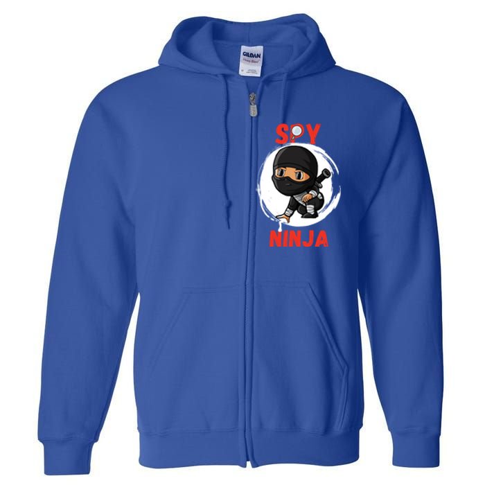 Cool Spy Gaming Ninjas Gamer Boy Girl Kids Spy Ninja Gift Full Zip Hoodie