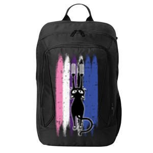 Cat Scratching Genderfluid Pride Kitten Kitty Lgbtq Ally Meaningful Gift City Backpack