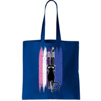 Cat Scratching Genderfluid Pride Kitten Kitty Lgbtq Ally Meaningful Gift Tote Bag