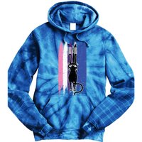 Cat Scratching Genderfluid Pride Kitten Kitty Lgbtq Ally Meaningful Gift Tie Dye Hoodie