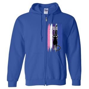 Cat Scratching Genderfluid Pride Kitten Kitty Lgbtq Ally Meaningful Gift Full Zip Hoodie