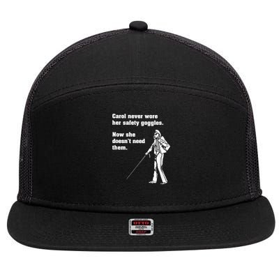 Carol Safety Goggles Funny Science Chemistry 7 Panel Mesh Trucker Snapback Hat