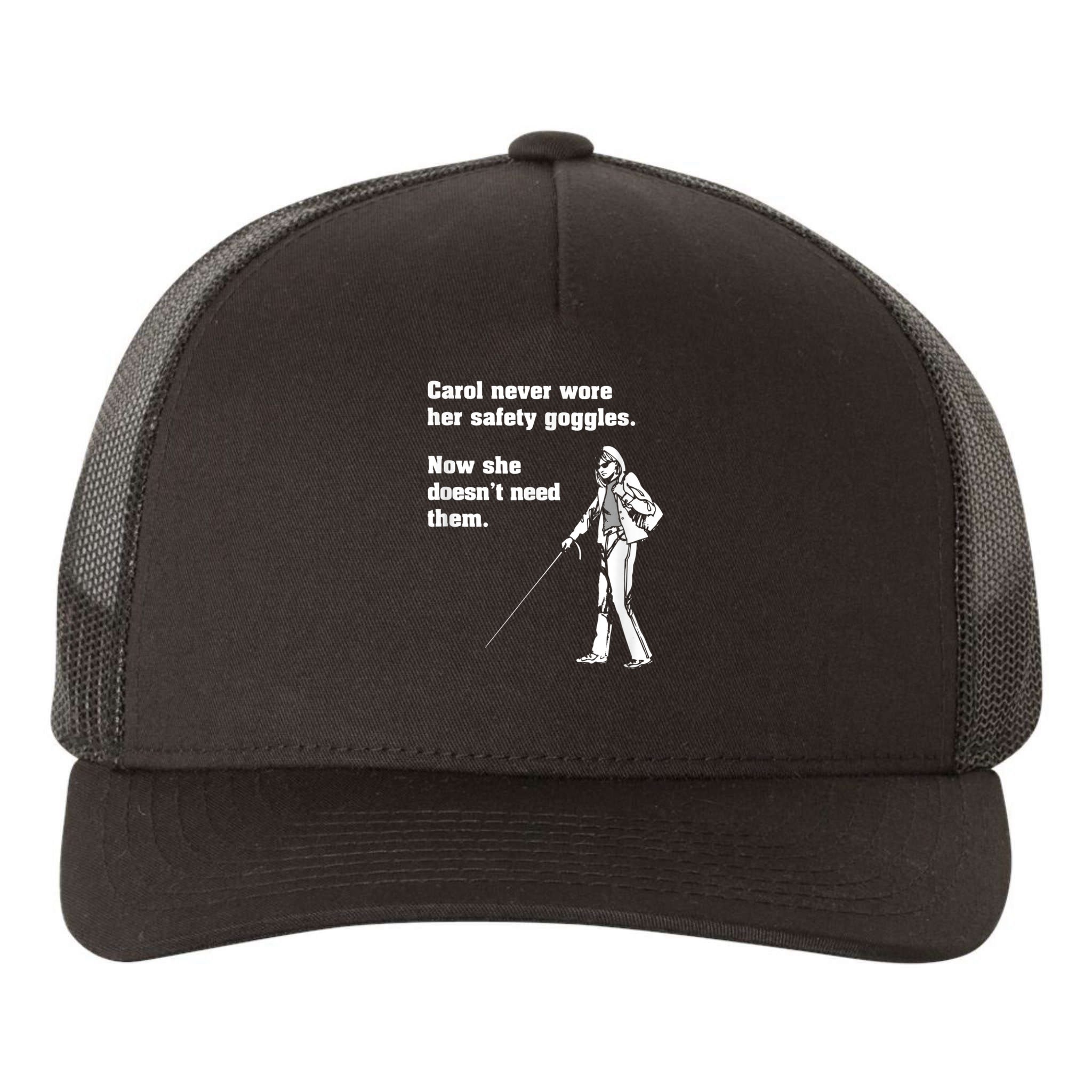 Carol Safety Goggles Funny Science Chemistry Yupoong Adult 5-Panel Trucker Hat