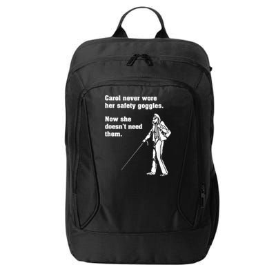 Carol Safety Goggles Funny Science Chemistry City Backpack