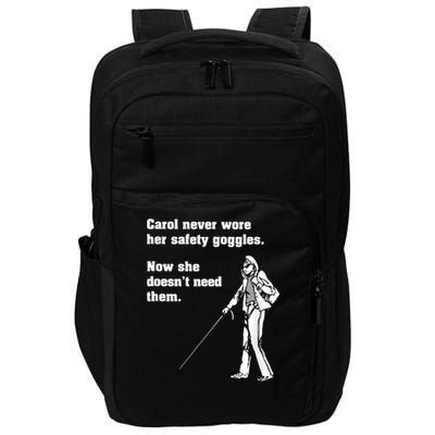 Carol Safety Goggles Funny Science Chemistry Impact Tech Backpack