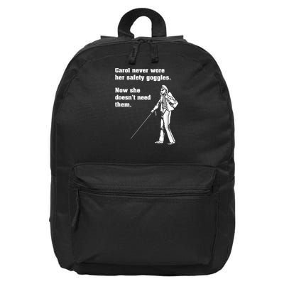 Carol Safety Goggles Funny Science Chemistry 16 in Basic Backpack