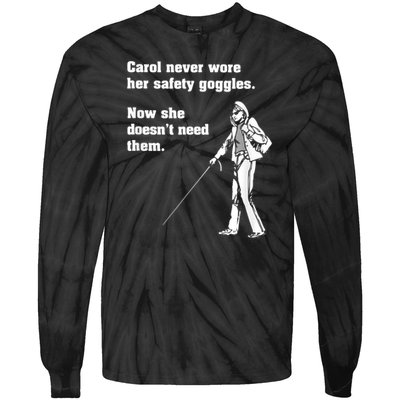 Carol Safety Goggles Funny Science Chemistry Tie-Dye Long Sleeve Shirt