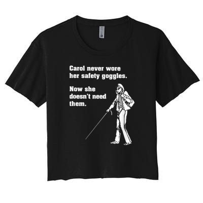 Carol Safety Goggles Funny Science Chemistry Crop Top