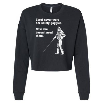 Carol Safety Goggles Funny Science Chemistry Cropped Pullover Crew